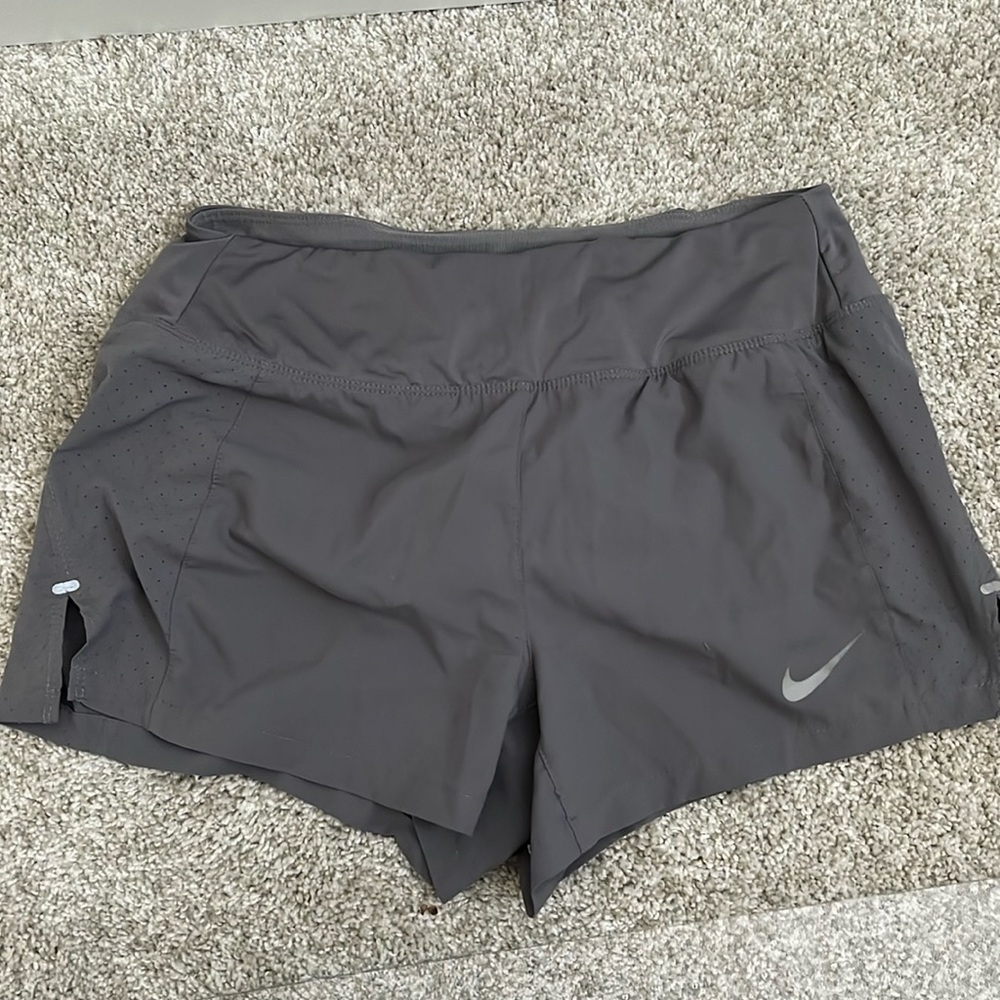 Grey Nike running shorts